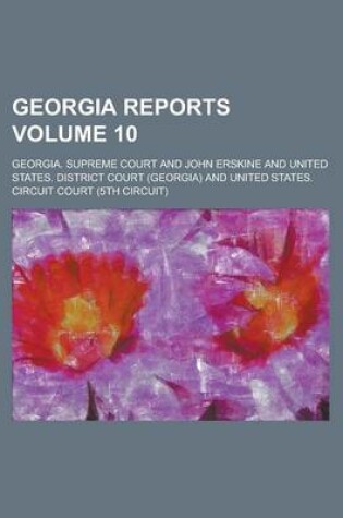 Cover of Georgia Reports Volume 10