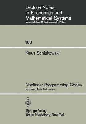 Book cover for Nonlinear Programming Codes