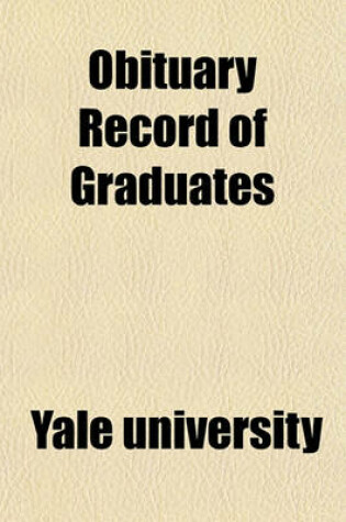 Cover of Obituary Record of Graduates