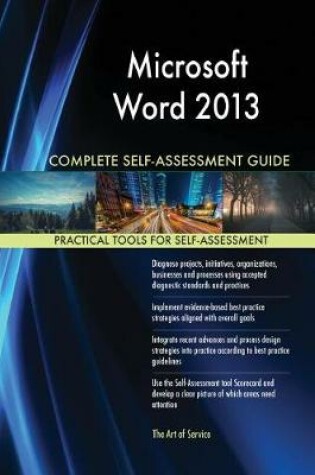 Cover of Microsoft Word 2013 Complete Self-Assessment Guide