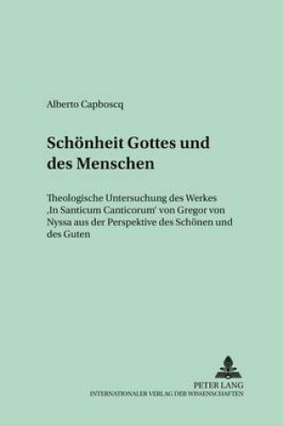 Cover of Schoenheit Gottes und des Menschen