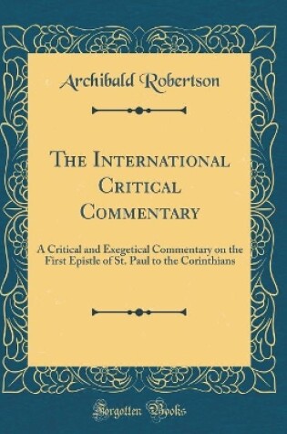 Cover of The International Critical Commentary