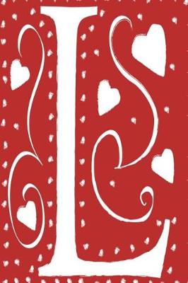 Cover of Monogram Journal Letter L Hearts Love Red White