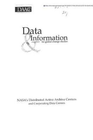 Cover of Data Information for Global Change Studies