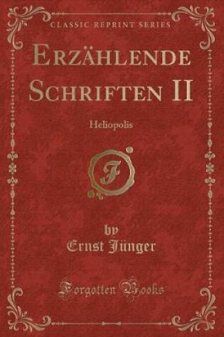 Cover of Erzählende Schriften II