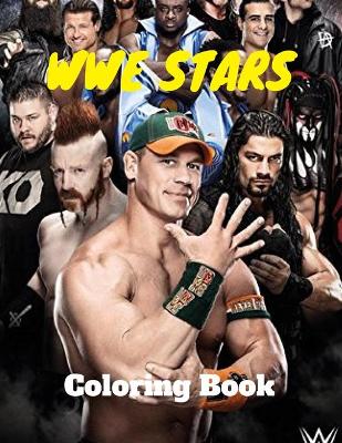 Book cover for WWE Stars Coloring Book