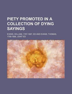 Book cover for Piety Promoted in a Collection of Dying Sayings