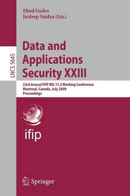 Cover of Data and Applications Security XXIII