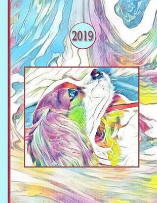 Book cover for 2019 Planner; Dog Opal