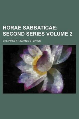 Cover of Horae Sabbaticae; Second Series Volume 2