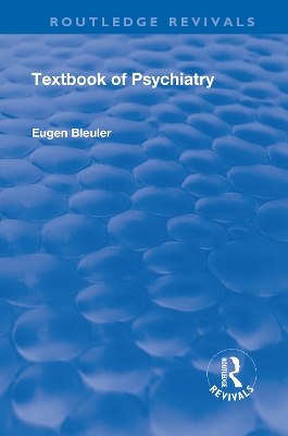 Cover of Revival: Textbook of Psychiatry (1924)