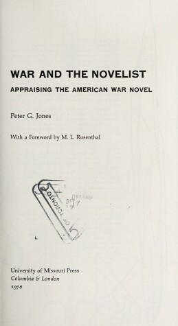 Book cover for War and the Novelist