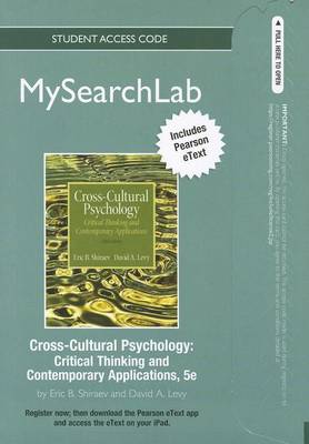 Book cover for MyLab Search with Pearson eText -- Standalone Access Card -- for Cross-Cultural Psychology