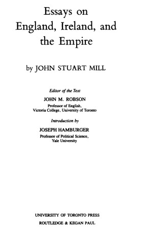 Cover of Essays on England, Ireland, and Empire