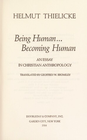 Book cover for Being Human--Becoming Human