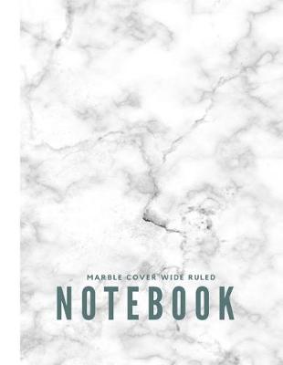 Book cover for Marble Cover Wide Ruled Notebook