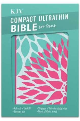 Cover of KJV Compact Ultrathin Bible For Teens, Green Blossoms