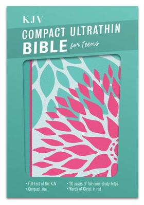Book cover for KJV Compact Ultrathin Bible For Teens, Green Blossoms