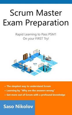 Book cover for Scrum Master Exam Preparation