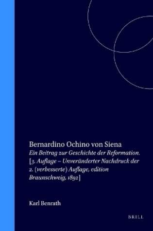 Cover of Bernardino Ochino von Siena
