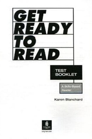 Cover of Get Ready to Read Test Booklet