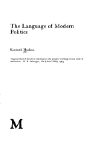 Cover of Language of Modern Politics