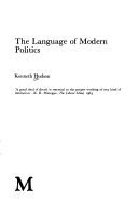 Book cover for Language of Modern Politics