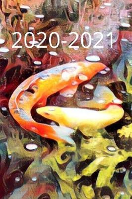 Book cover for Yin & Yang Coy Gold Fish Zen Water Garden Lover's Dated Weekly 2 year Calendar Planner