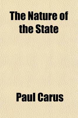 Book cover for The Nature of the State