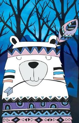 Book cover for Journal Notebook Tribal Bear In Night Forest