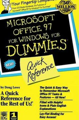 Cover of Microsoft Office 97 for Windows 95 for Dummies Quick Reference