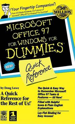 Book cover for Microsoft Office 97 for Windows 95 for Dummies Quick Reference