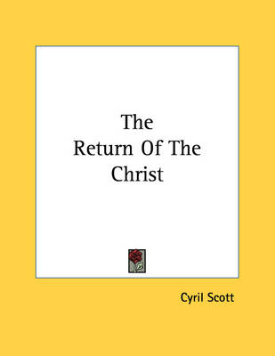 Book cover for The Return of the Christ