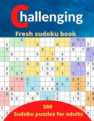 Book cover for challenging fresh sudoku book