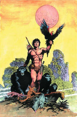 Book cover for Edgar Rice Burroughs' "Tarzan of the Apes"