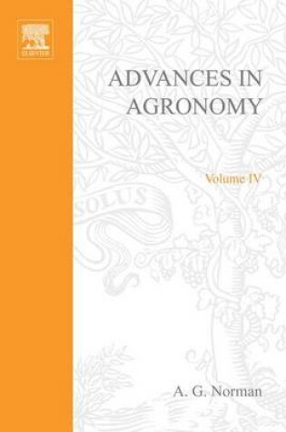Cover of Advances in Agronomy Volume 4