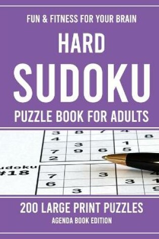 Cover of Hard Sudoku Puzzle Book for Adults