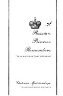 Book cover for A Russian Princess Remembers