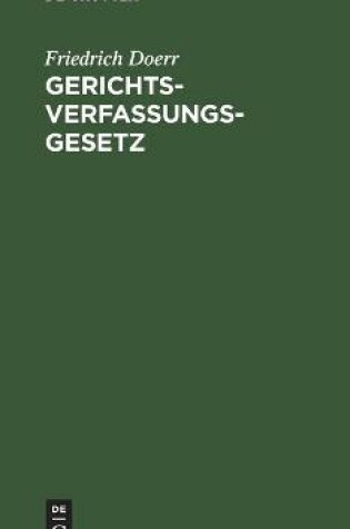 Cover of Gerichtsverfassungsgesetz