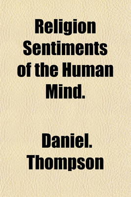 Book cover for Religion Sentiments of the Human Mind.