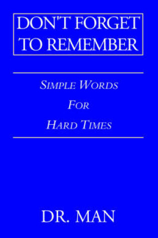 Cover of Don't Forget to Remember