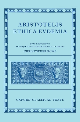 Book cover for Aristotle's Eudemian Ethics