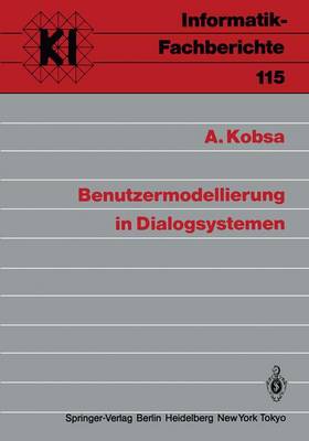 Book cover for Benutzermodellierung in Dialogsystemen