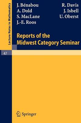 Book cover for Reports of the Midwest Category Seminar I