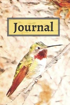 Cover of Modern Colorado Tiny Green & Red Hummingbird in a Tree Diary Pretty Journal for Daily Thoughts