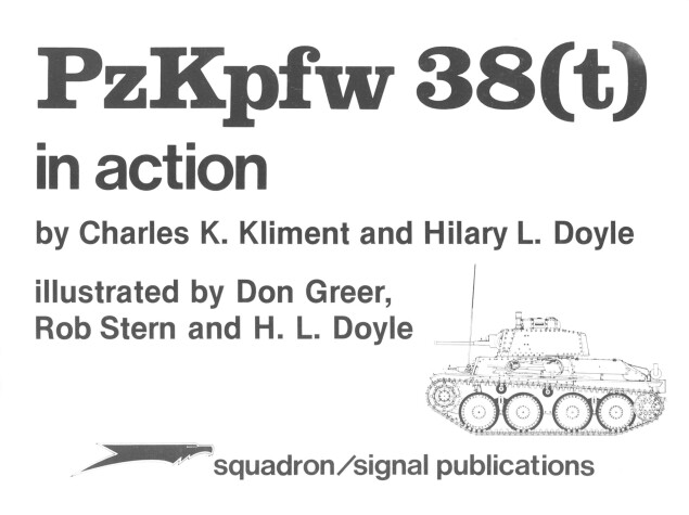 Book cover for Panzerkampfwagen 38 (t) in Action