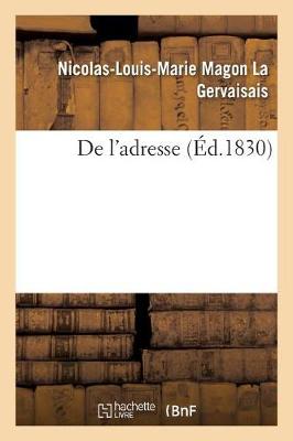 Book cover for de l'Adresse