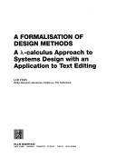 Book cover for A Formalisation of Design Methods