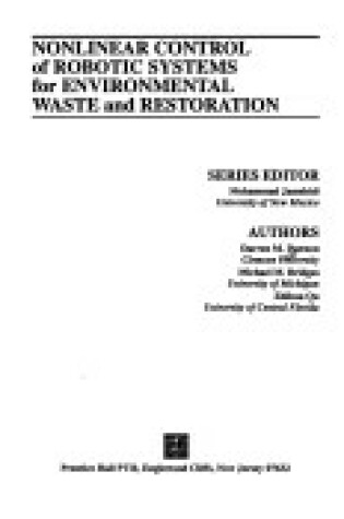 Cover of Nonlinear Control of Robotic Systems for Environmental Waste and Restoration