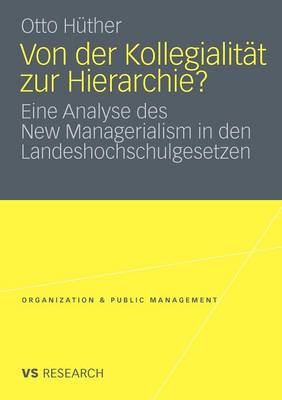 Book cover for Von Der Kollegialitat Zur Hierarchie?